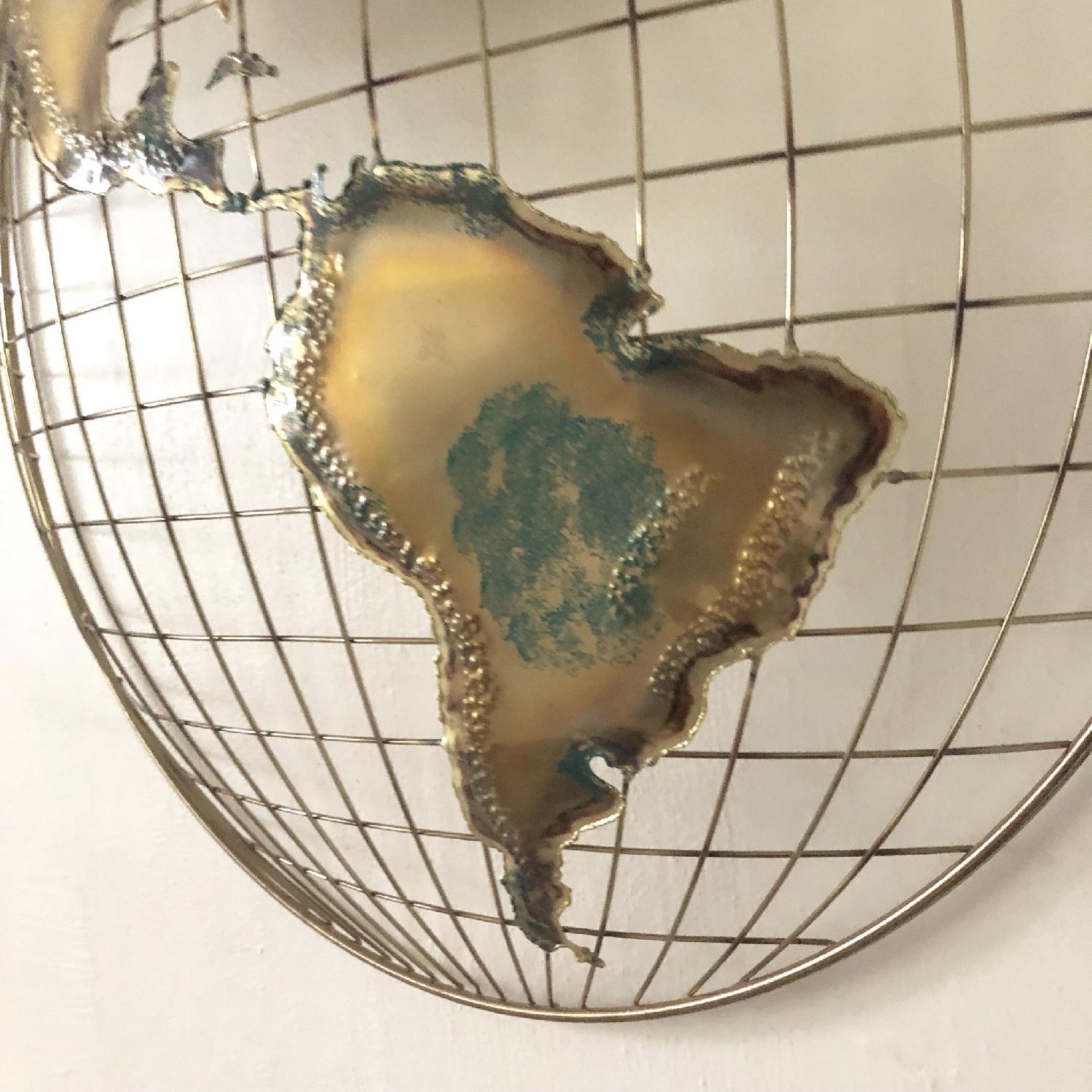 C. Jere Vintage Metal Globe Wall Sculpture - image-4