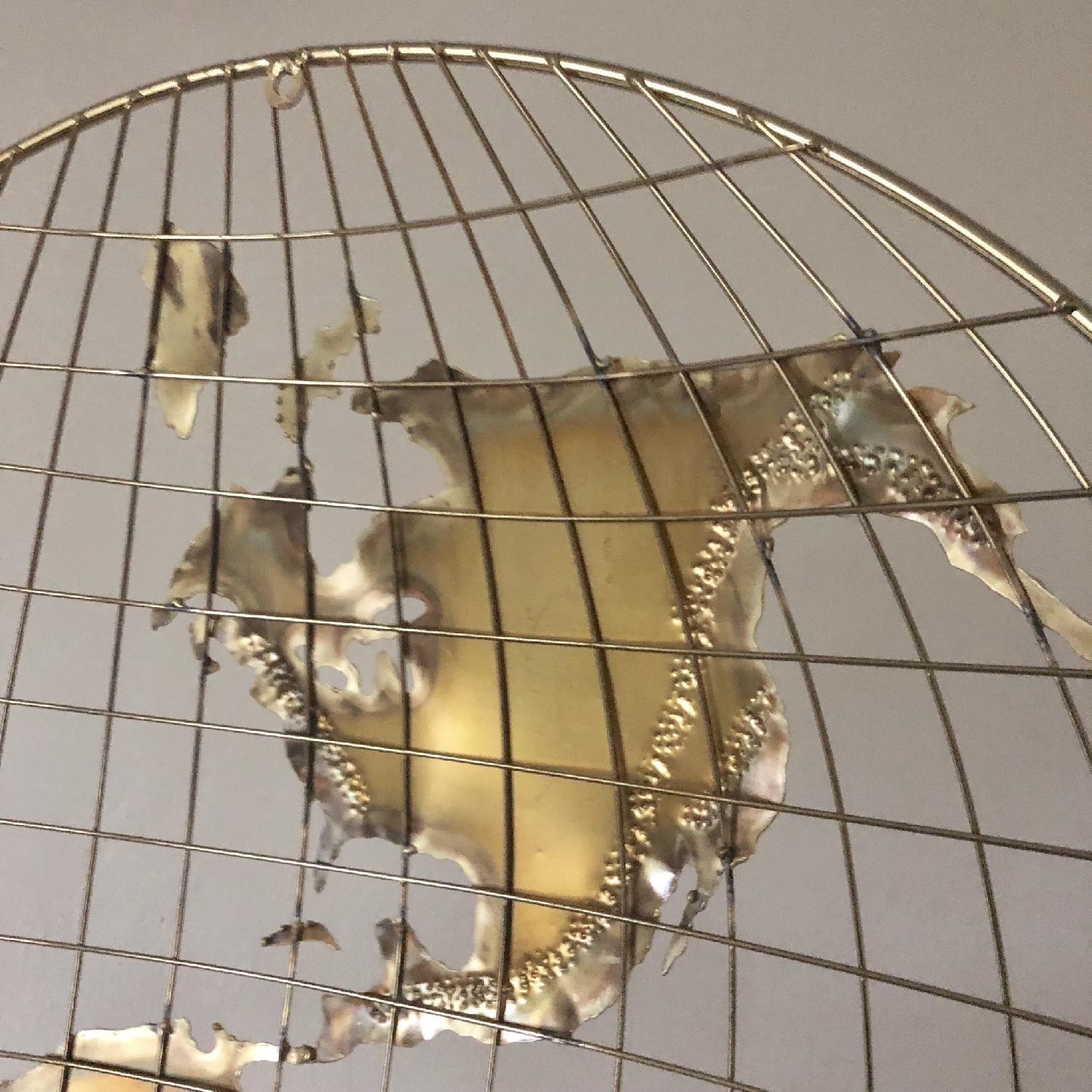 C. Jere Vintage Metal Globe Wall Sculpture - image-5