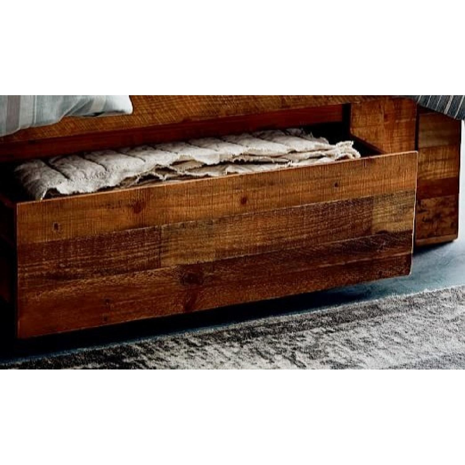 West Elm Natural Solid Reclaimed Wood Storage Bed AptDeco