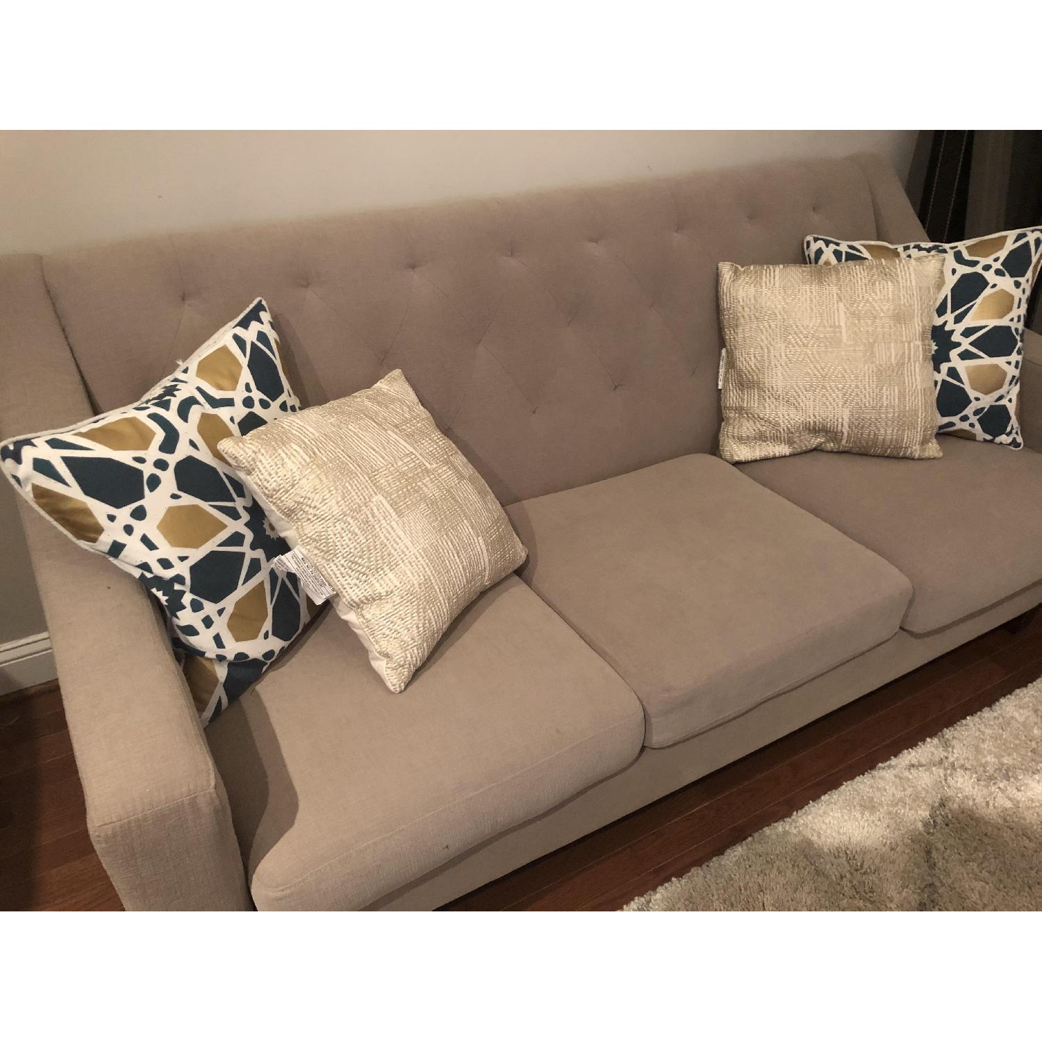 Target Threshold Tan Tufted Sofa - image-1