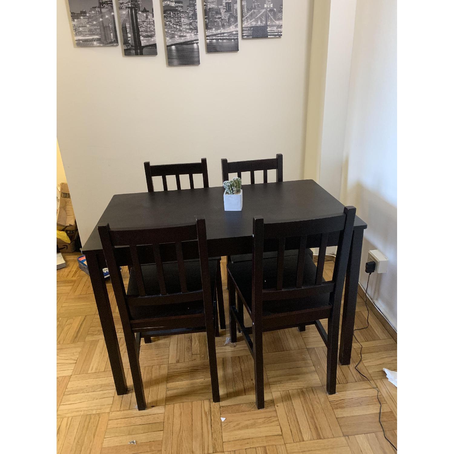 Costway 5 Piece Solid Pine Wood Dining Set - image-4