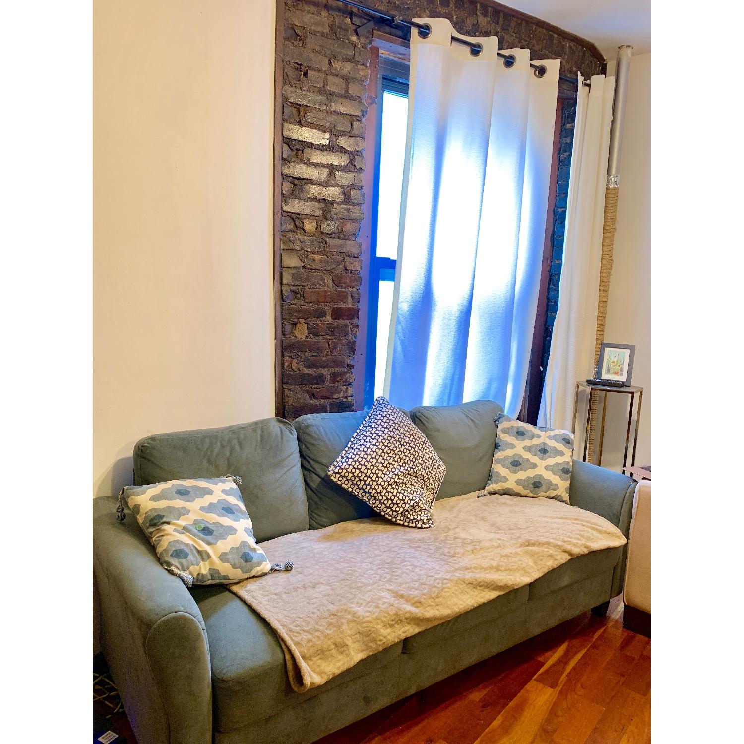 Alexa Rolled Arm Sofa in Dark Grey - image-2