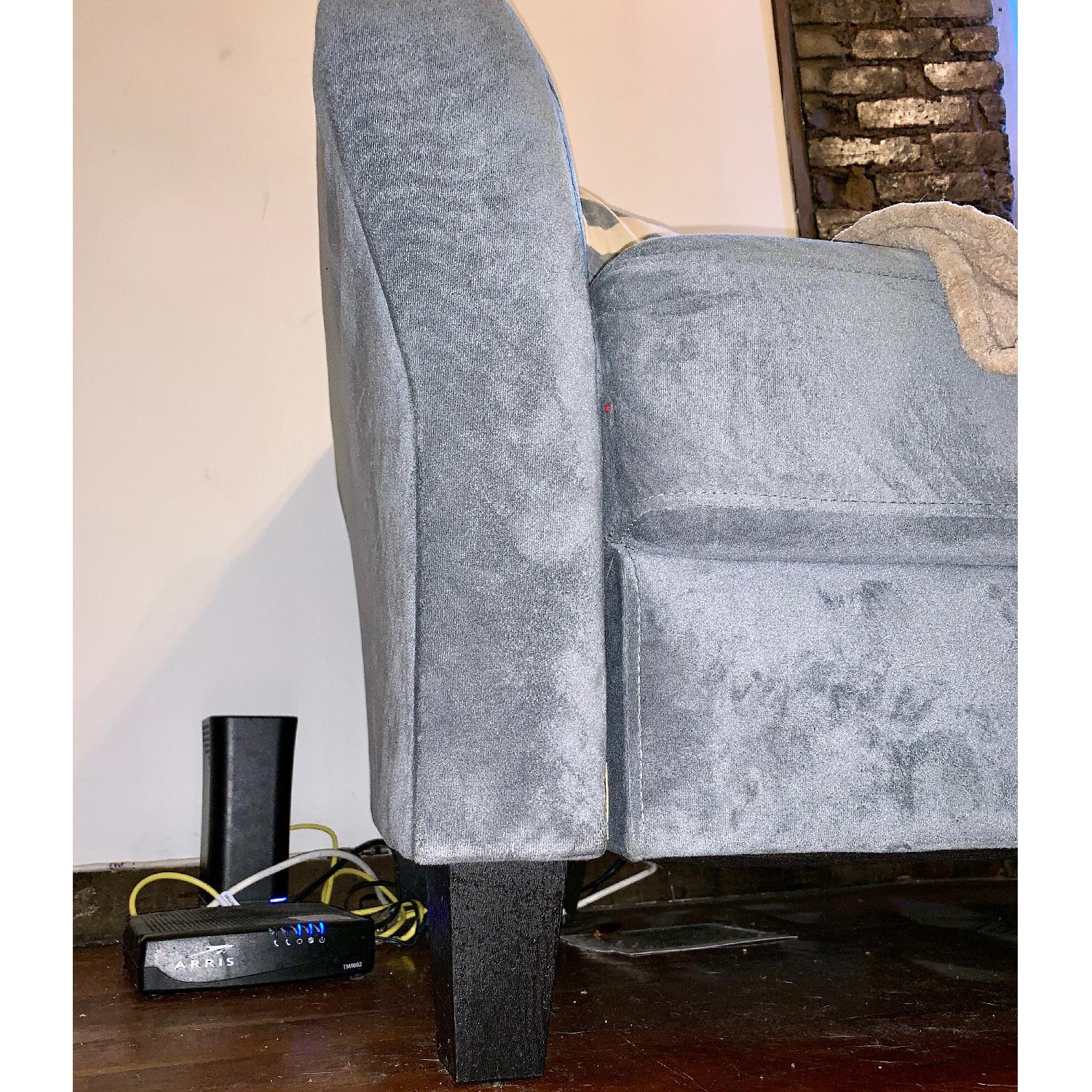 Alexa Rolled Arm Sofa in Dark Grey - image-3