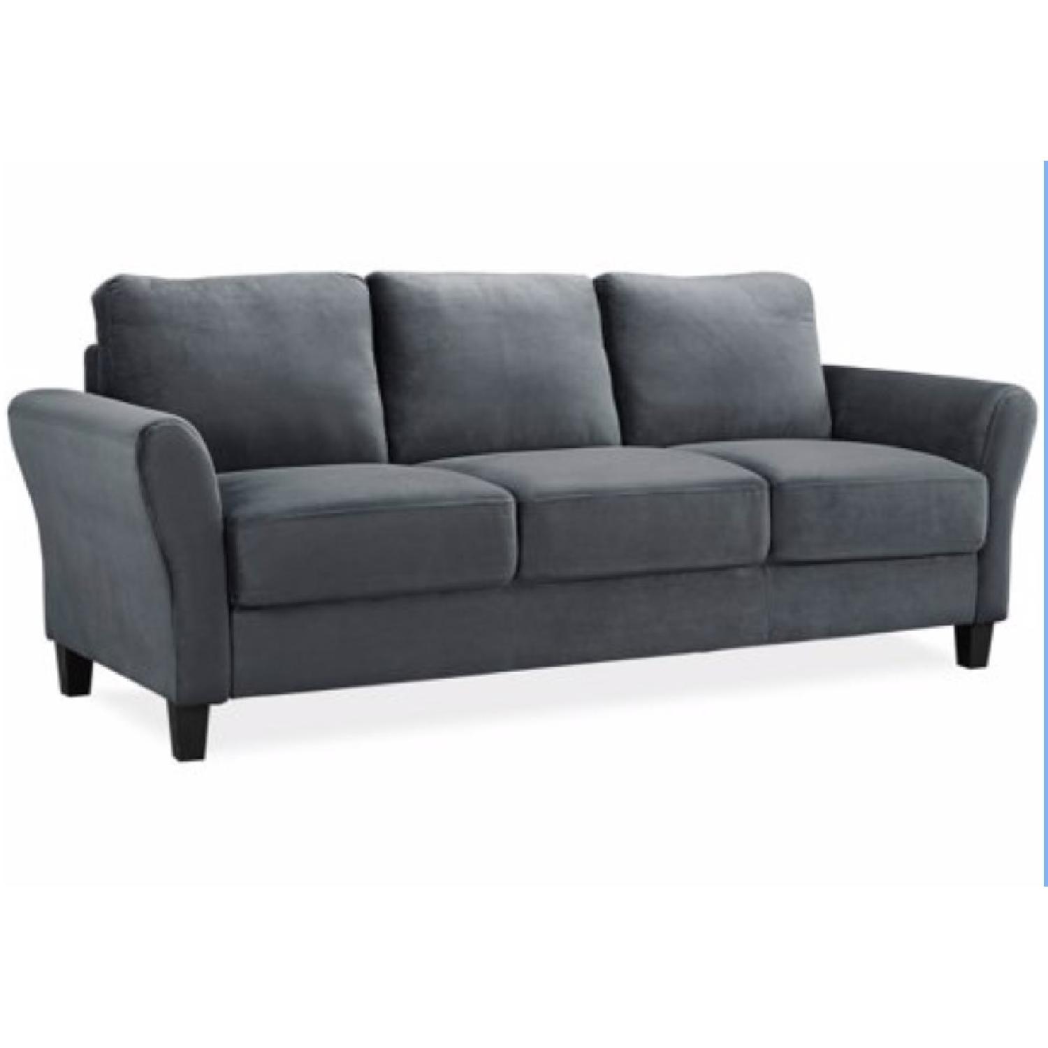 Alexa Rolled Arm Sofa in Dark Grey - image-4