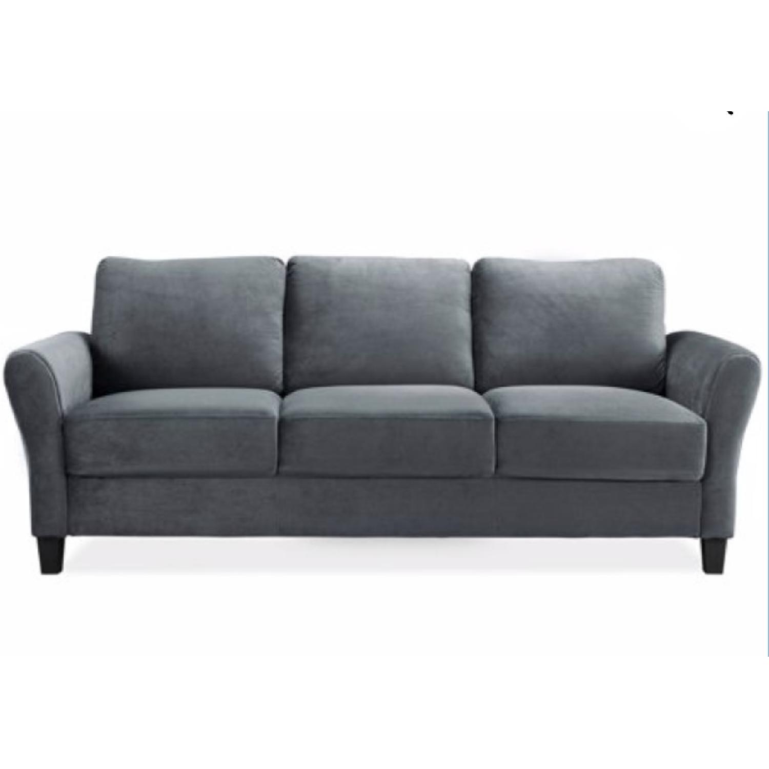Alexa Rolled Arm Sofa in Dark Grey - image-0