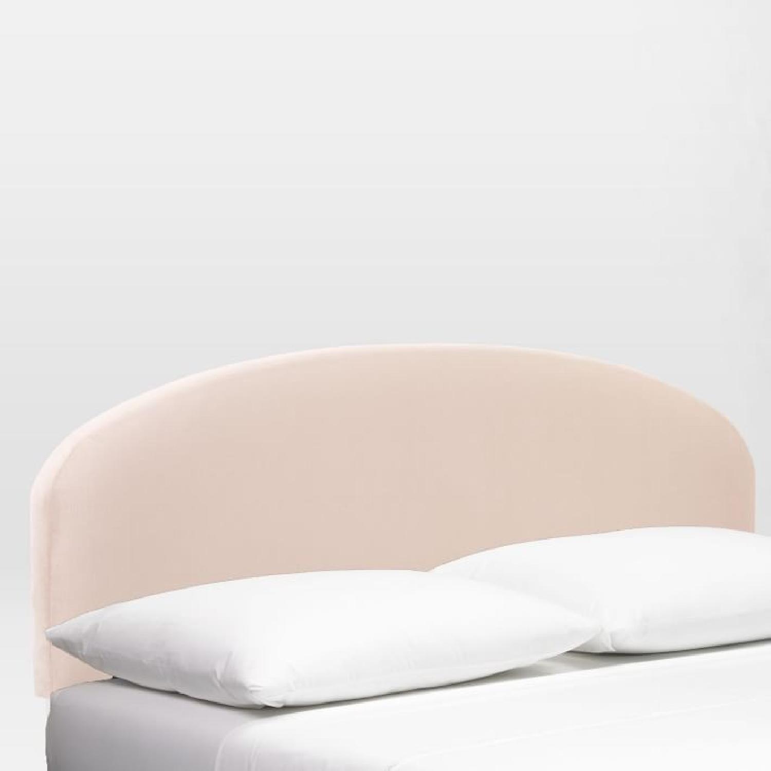 West Elm Curved Upholstered Headboard - image-2