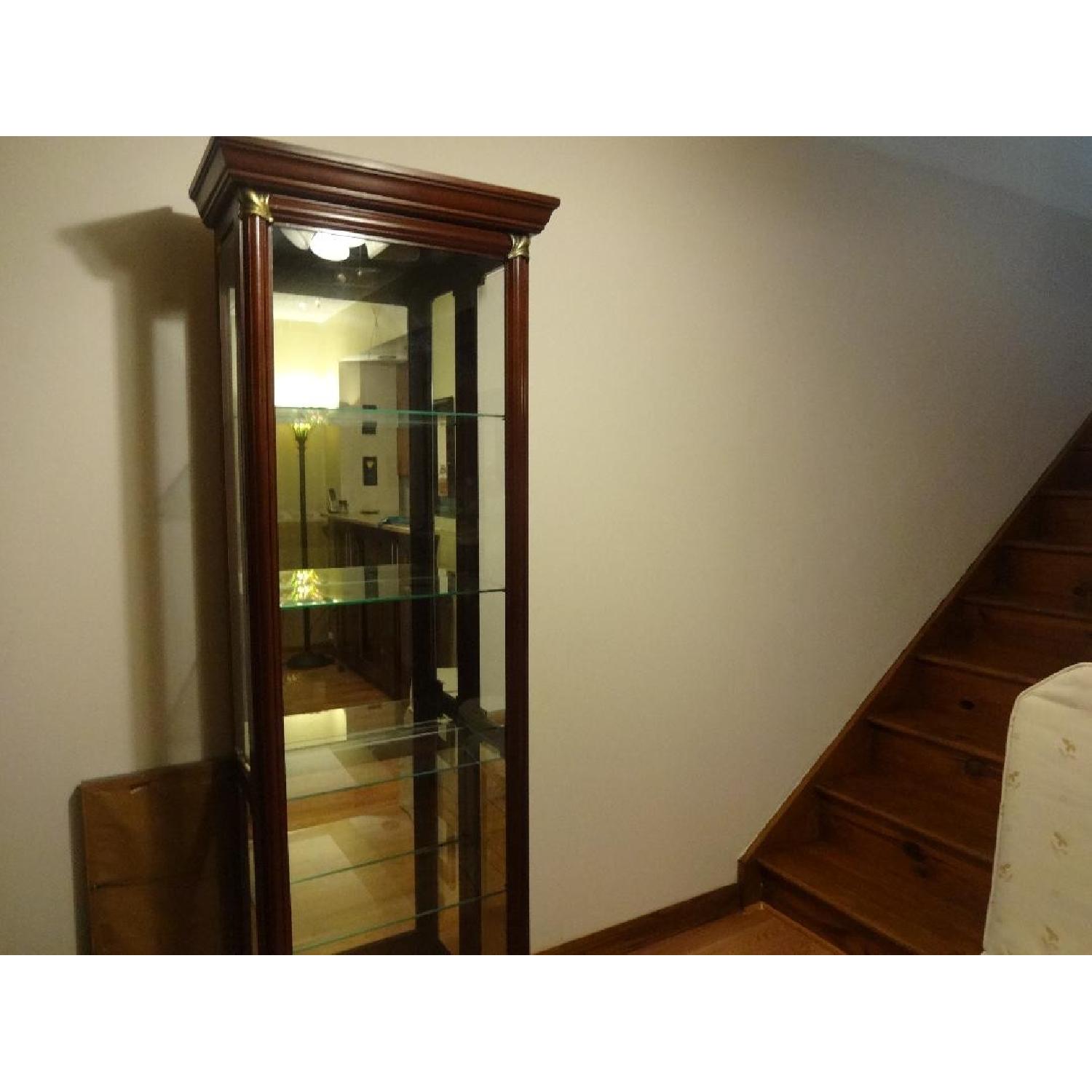 Wood & Glass Curio Cabinet - image-3