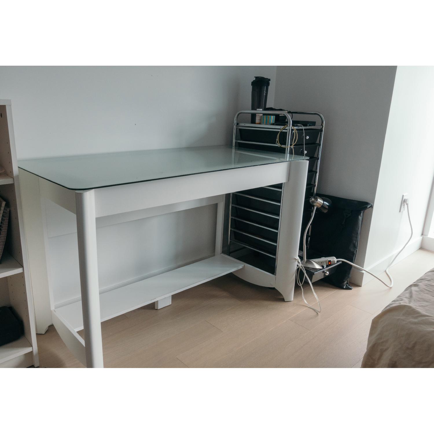 Bush Furniture Aero Glass Writing Desk - image-2