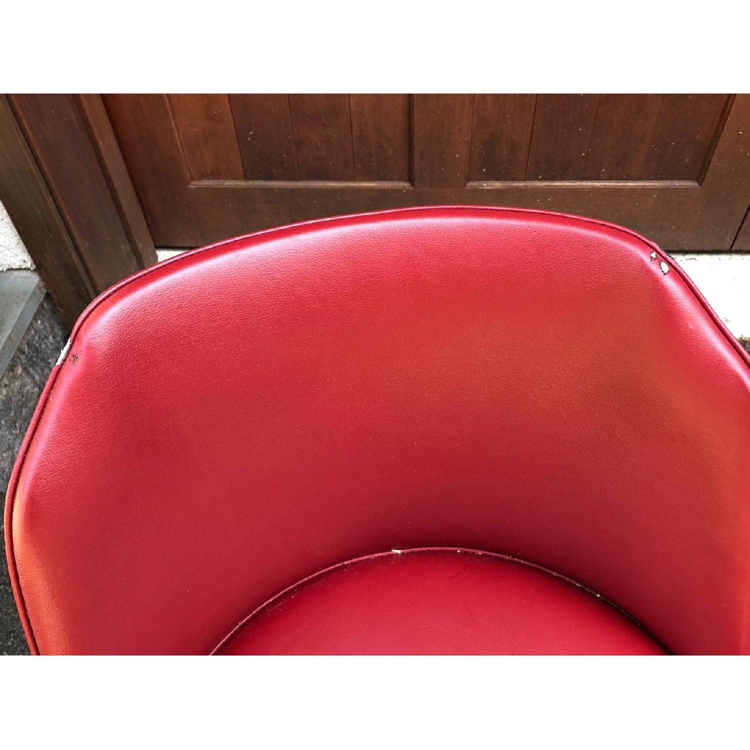 Red Faux Leather Counter Height Bar Stools - image-4