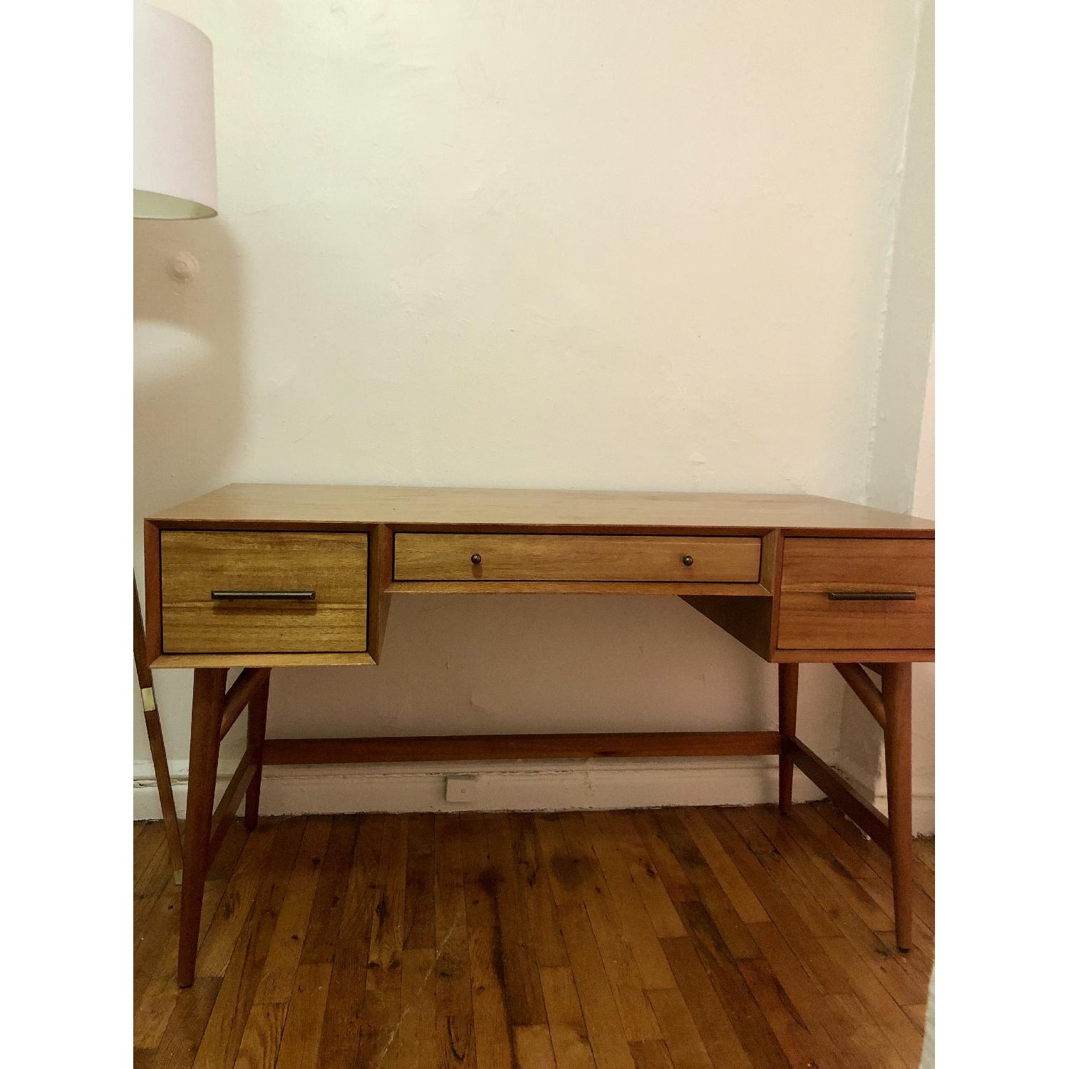 West Elm Mid Century Desk in Acorn - image-4