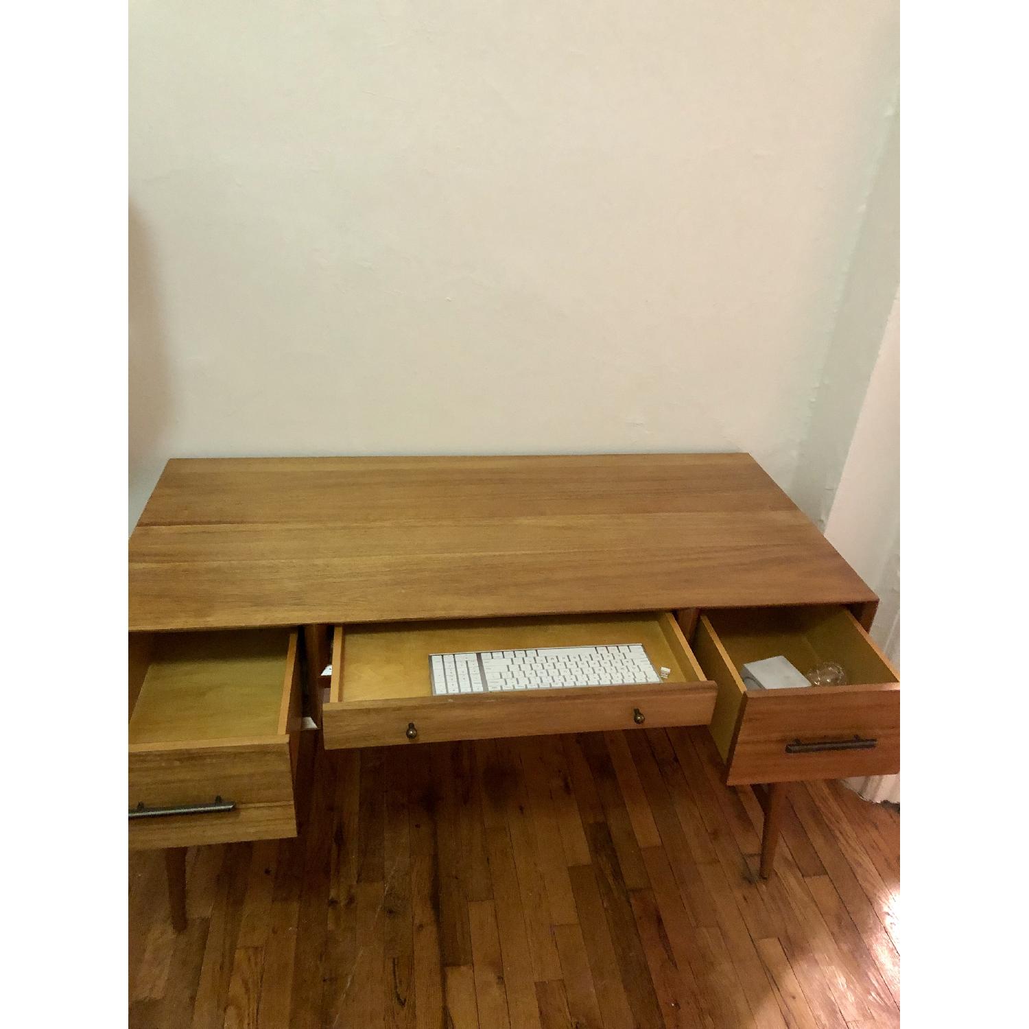 West Elm Mid Century Desk in Acorn - image-5