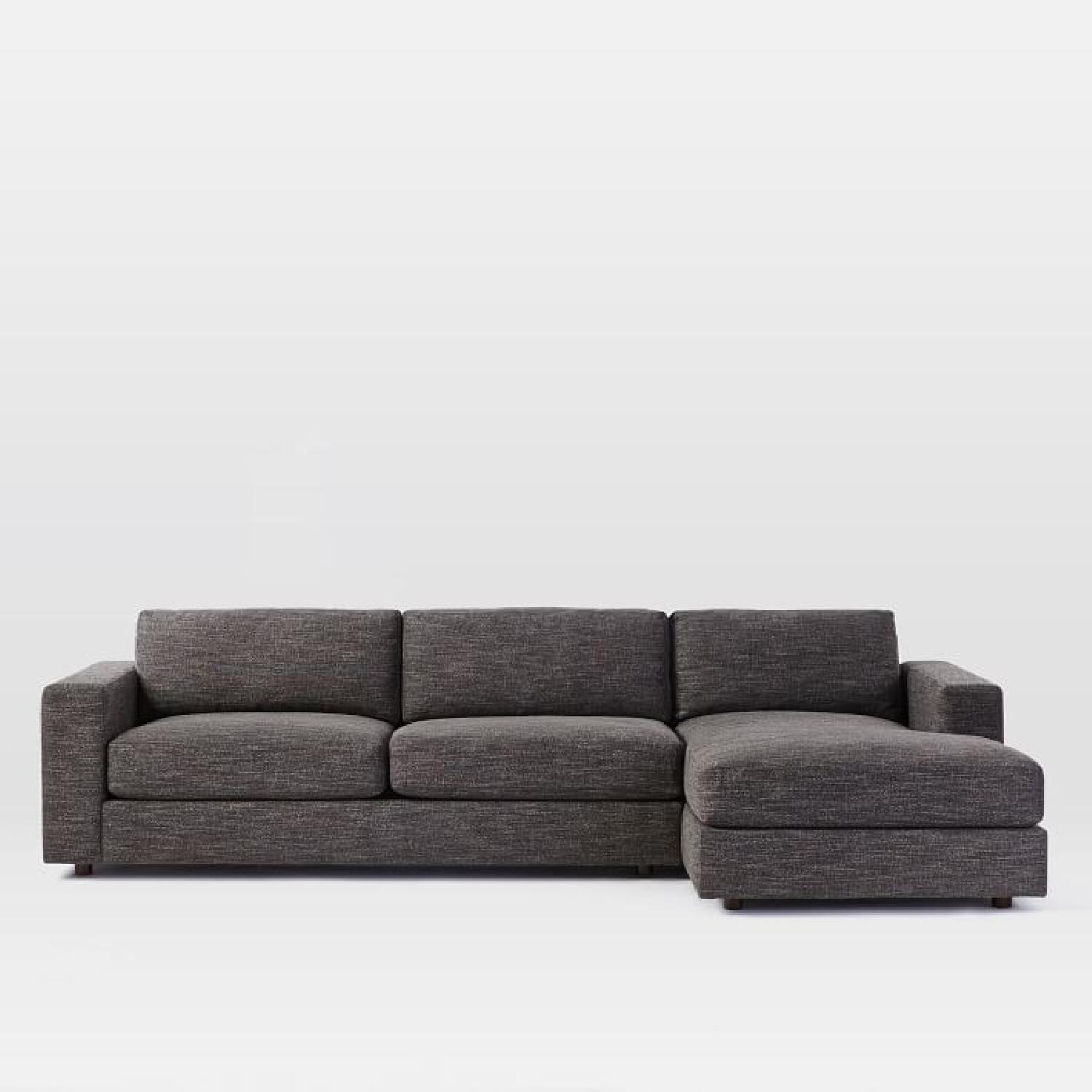 West Elm Urban Large 2-Piece Right Chaise Sectional Sofa - image-1