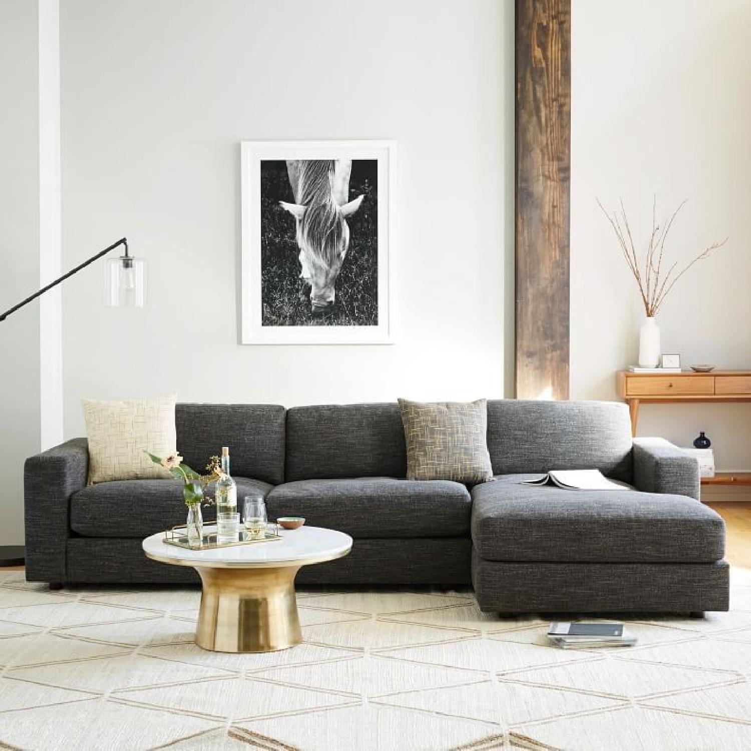 West Elm Urban Large 2-Piece Right Chaise Sectional Sofa - image-7