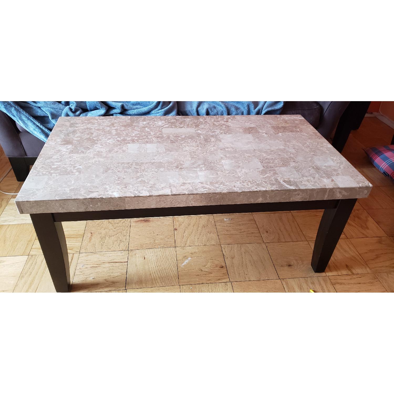 Bob's Marble Coffee Table + 2 Matching End Tables - image-2