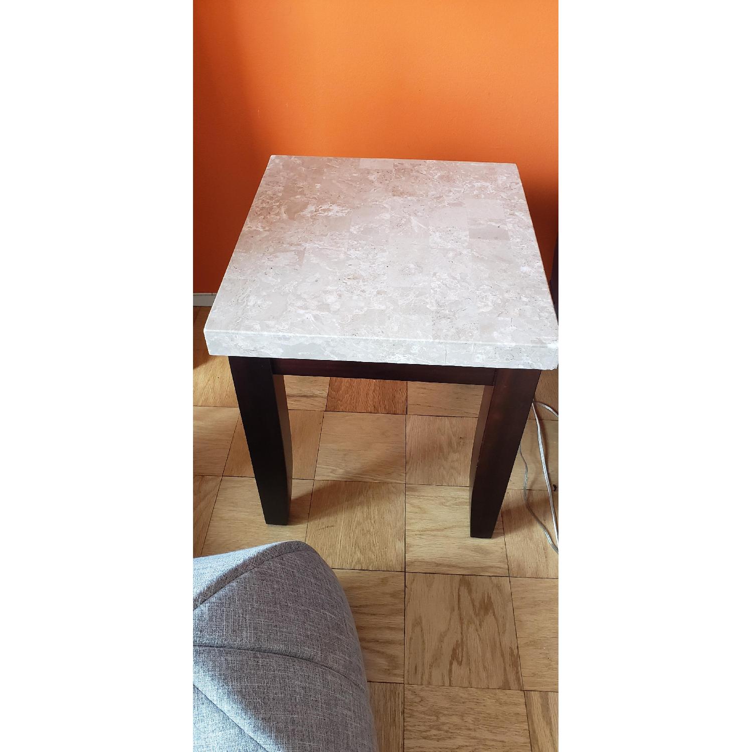 Bob's Marble Coffee Table + 2 Matching End Tables - image-4