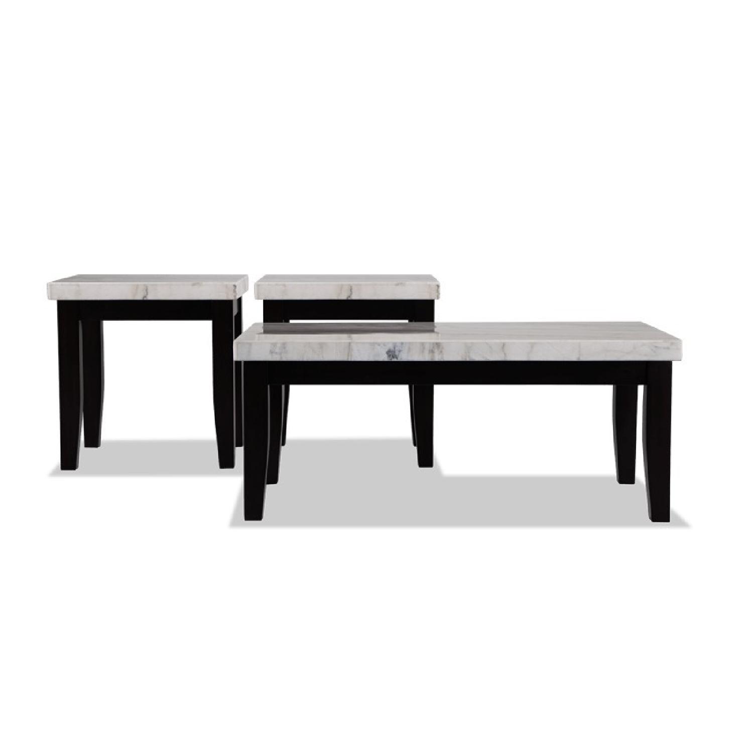 Bob's Marble Coffee Table + 2 Matching End Tables AptDeco