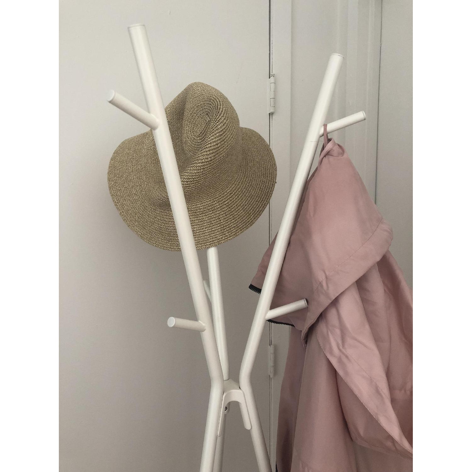 Ikea White Modern Coat Rack AptDeco