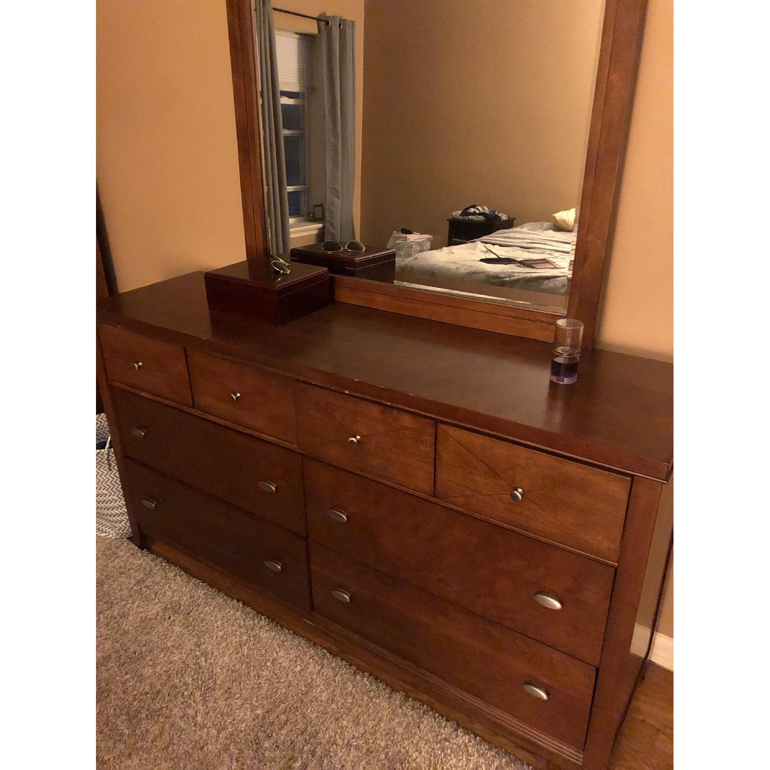 Raymour & Flanigan Shadow Dresser w/ Mirror - image-2