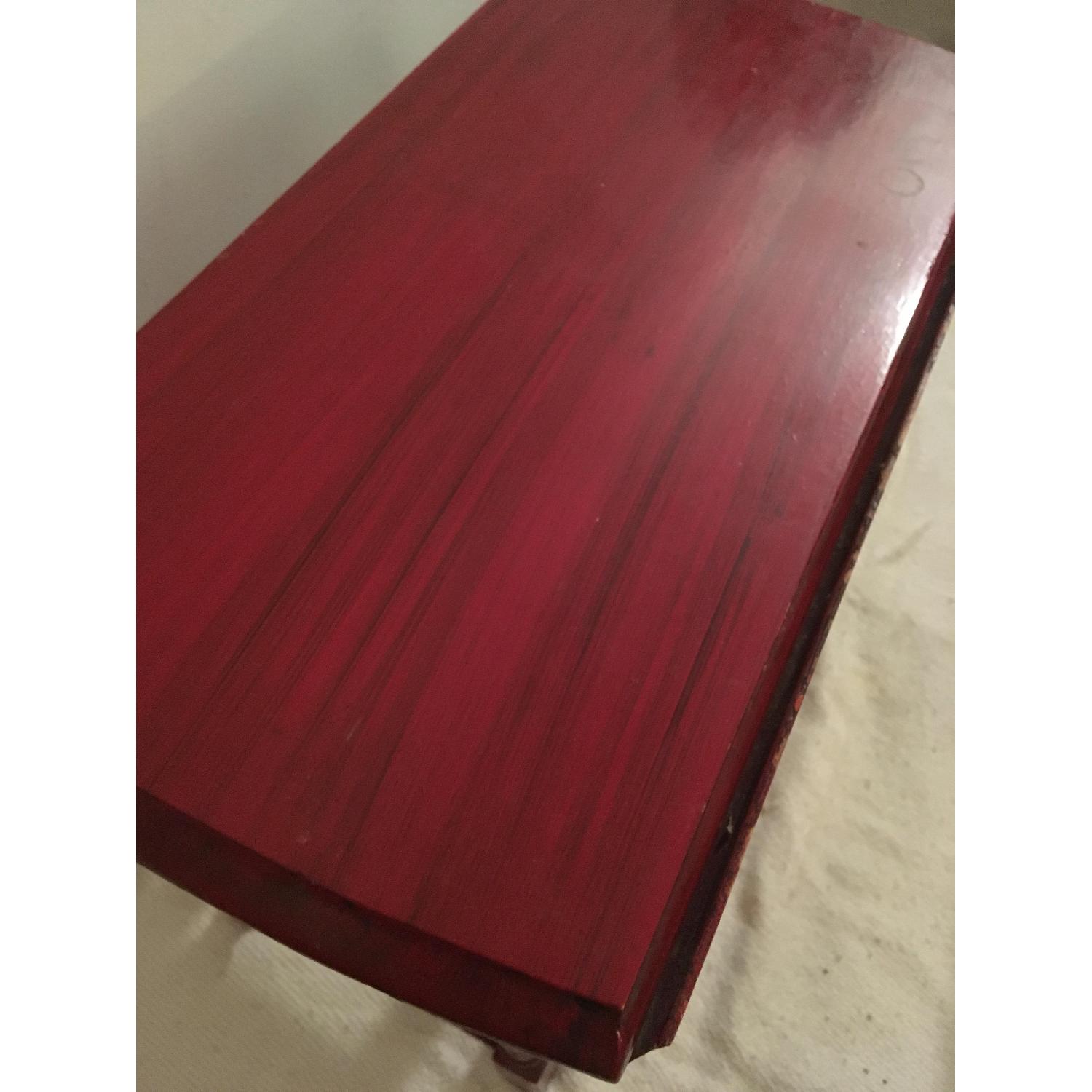Antiqued Red Swing Leg Side Table - image-5