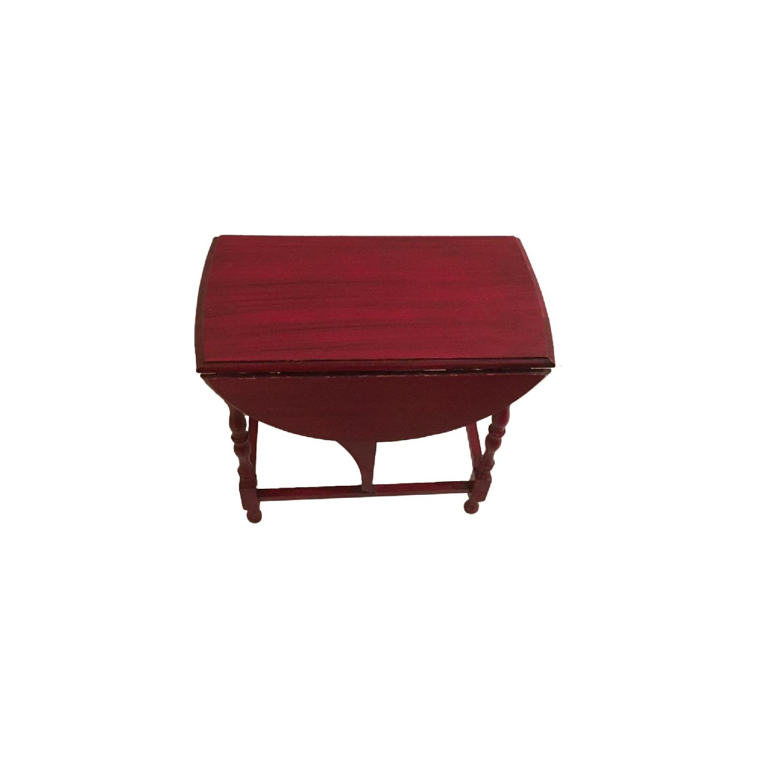 Antiqued Red Swing Leg Side Table - image-0