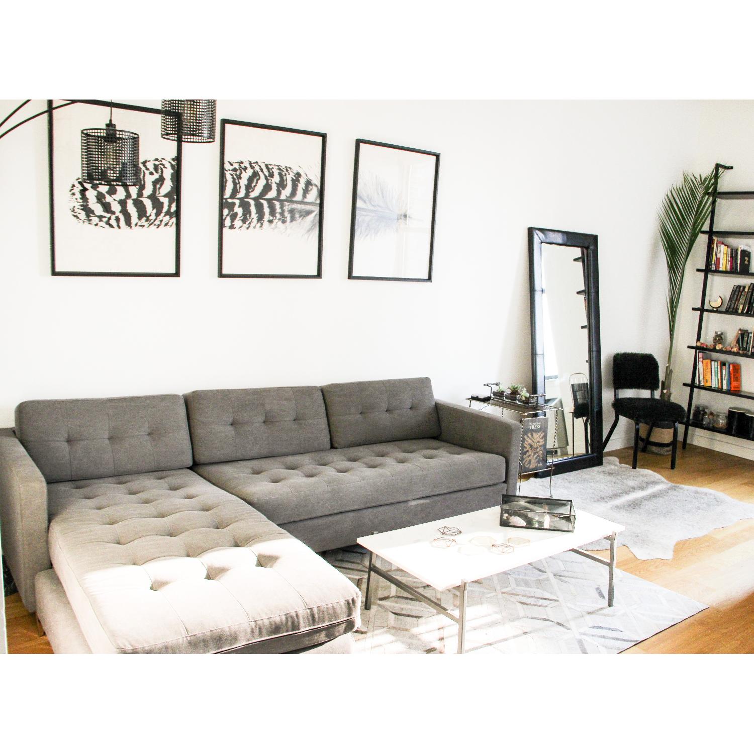 Mandovi Cowhide Diamond Trellis Rug - image-3