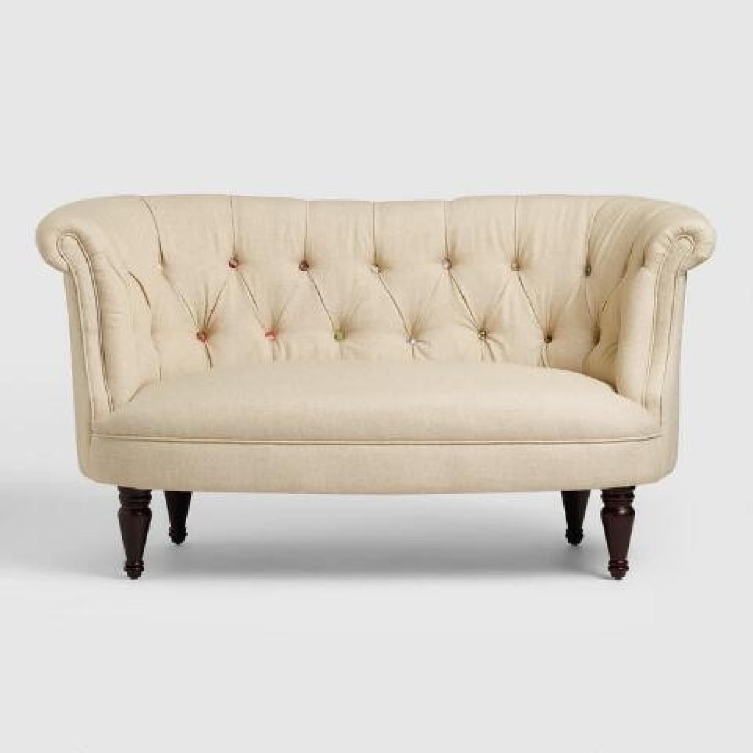 World Market Erin Erin Cute as a Button Loveseat - image-4