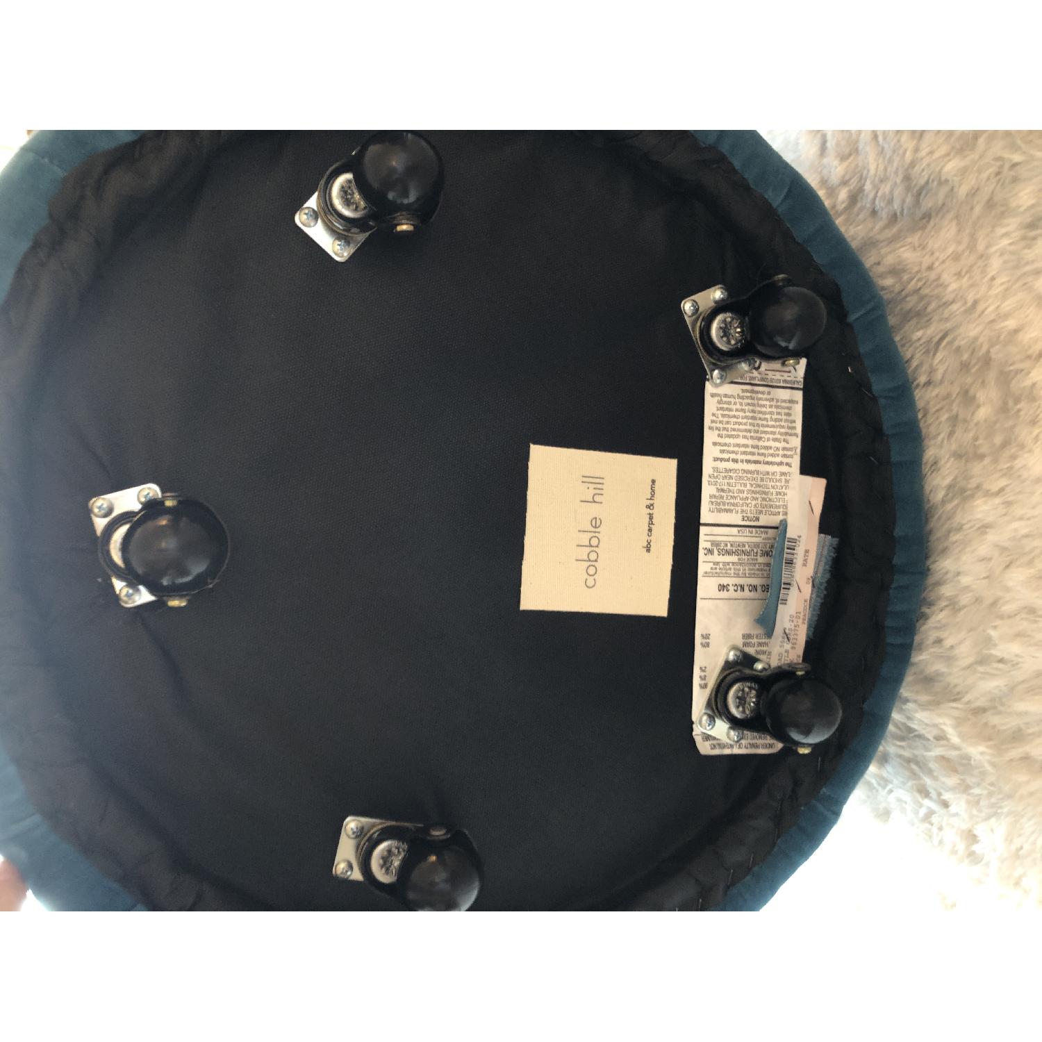 ABC Carpet and Home Velvet Rolling Ottoman - image-2