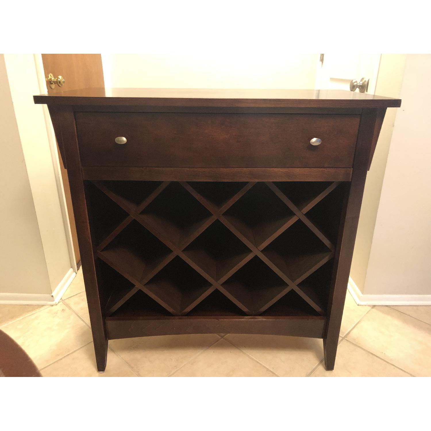 Lane Wine Storage Cabinet w/ Single Drawer - image-4