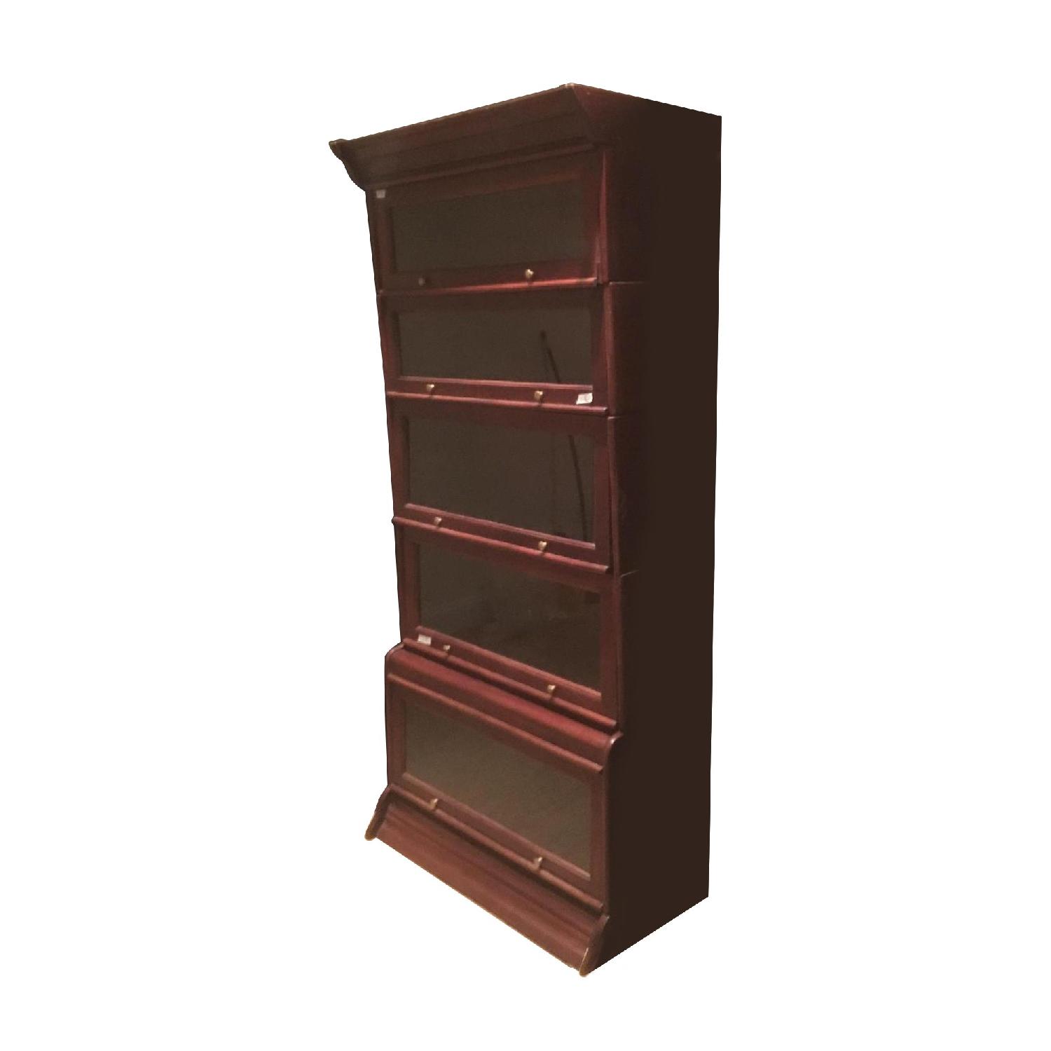 Barrister Bookcases in Cherry Wood AptDeco