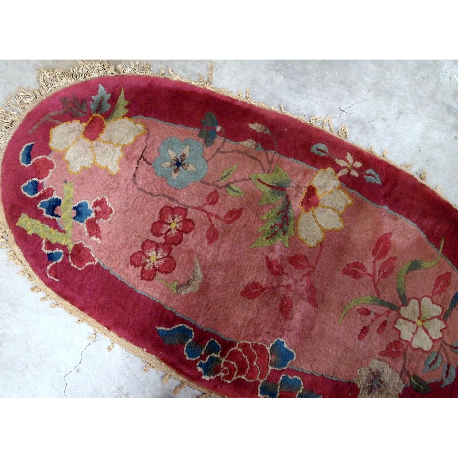 Antique Handmade Art Deco Chinese Rug - image-3