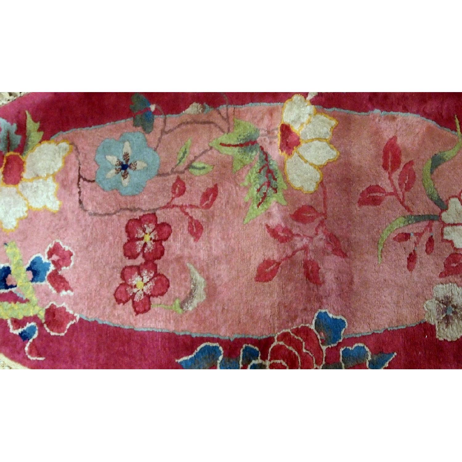 Antique Handmade Art Deco Chinese Rug - image-5