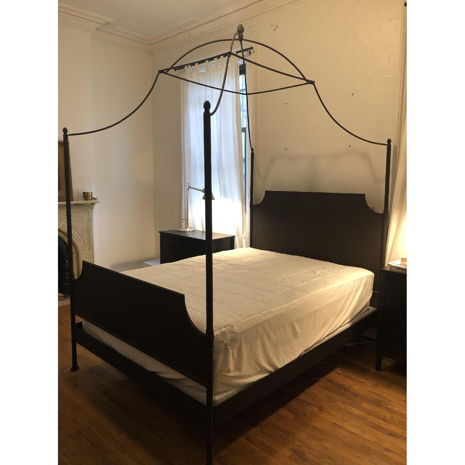 Restoration Hardware 19th Century Campaign Iron Canopy Bed - image-5