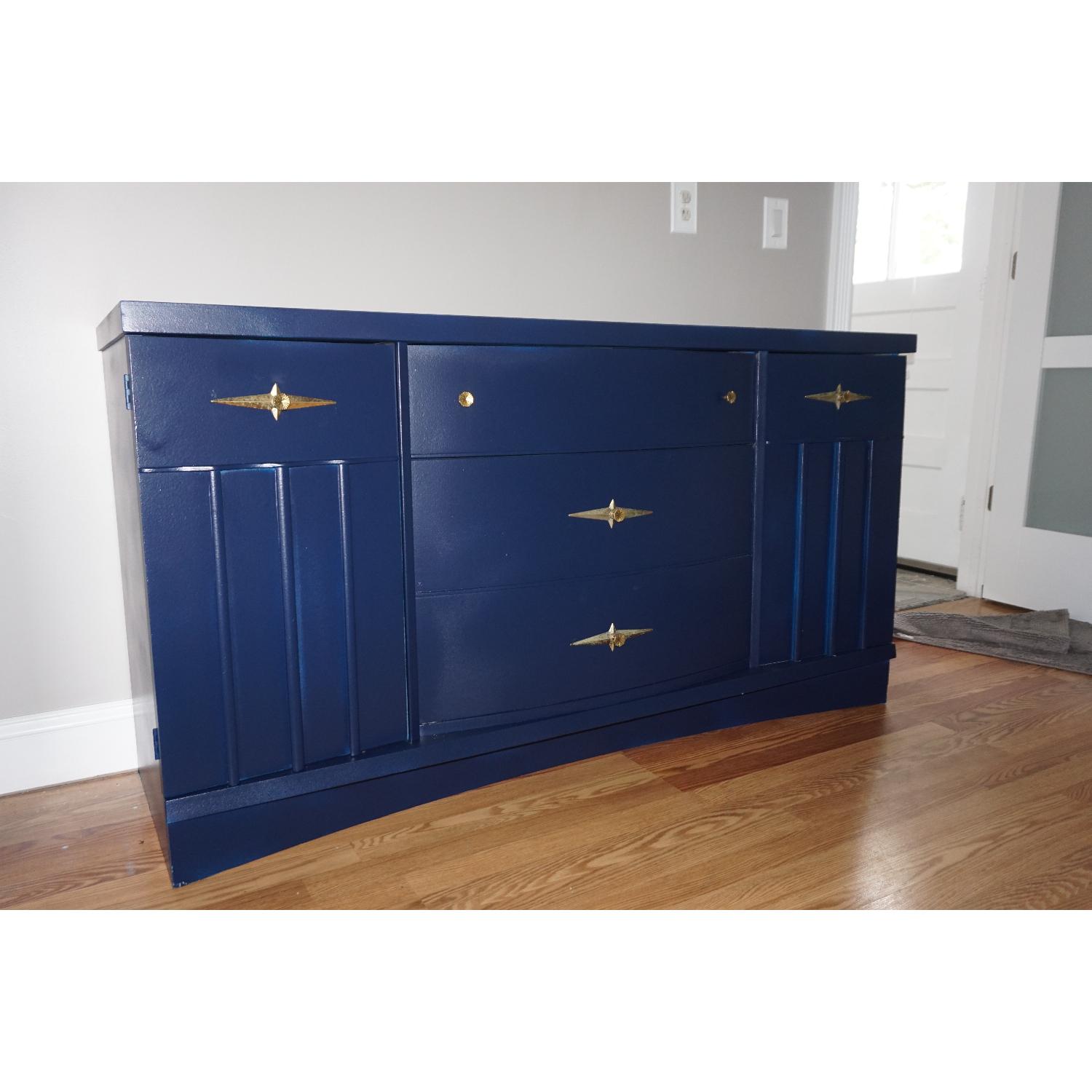 Mid Century Modern Navy Blue Dresser/Credenza AptDeco