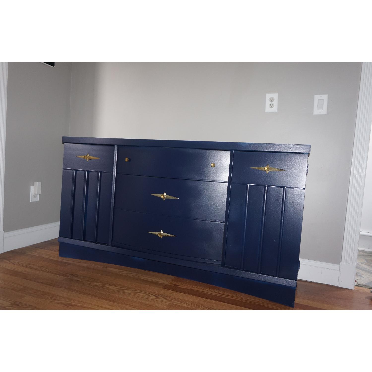Mid Century Modern Navy Blue Dresser/Credenza AptDeco