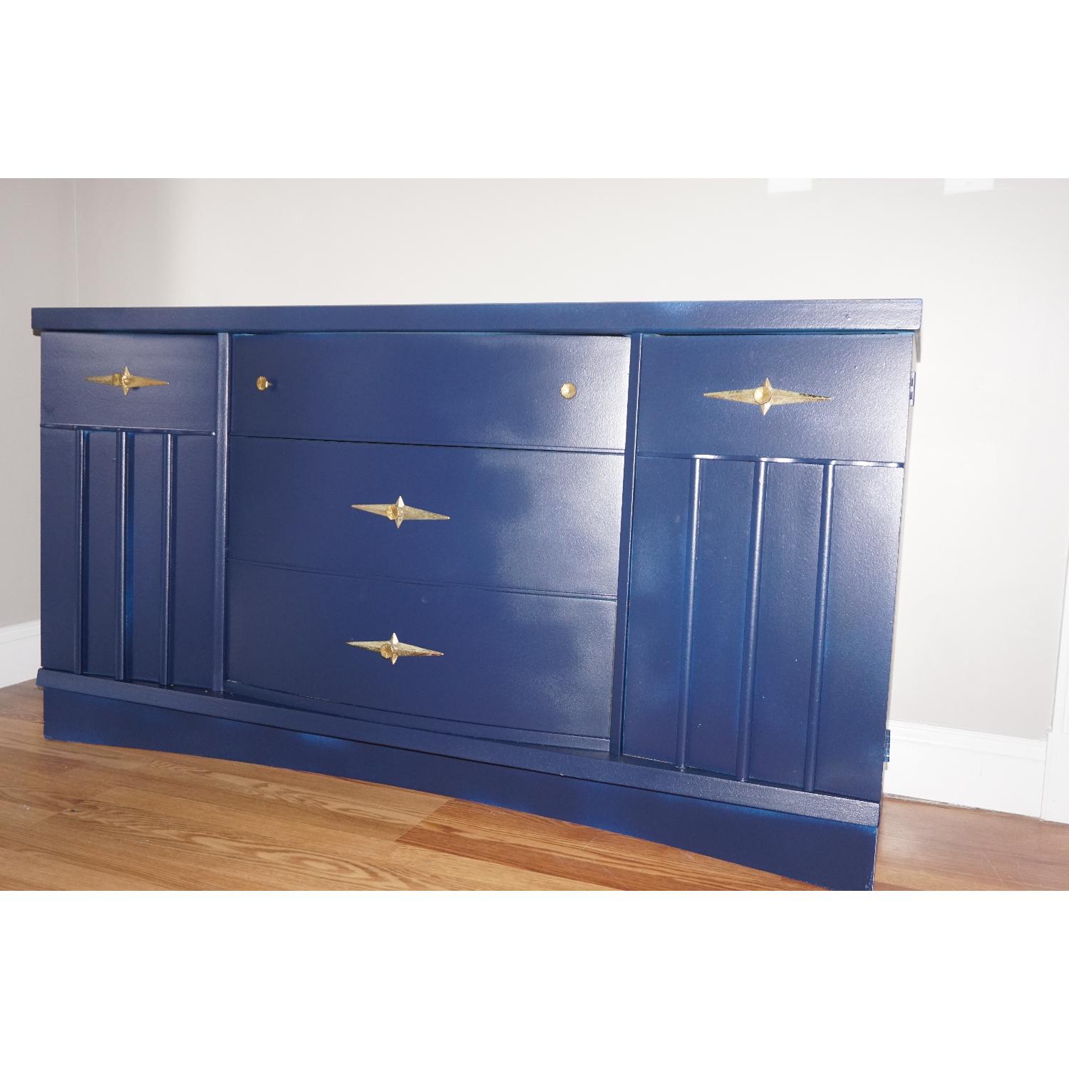 Mid Century Modern Navy Blue Dresser/Credenza AptDeco