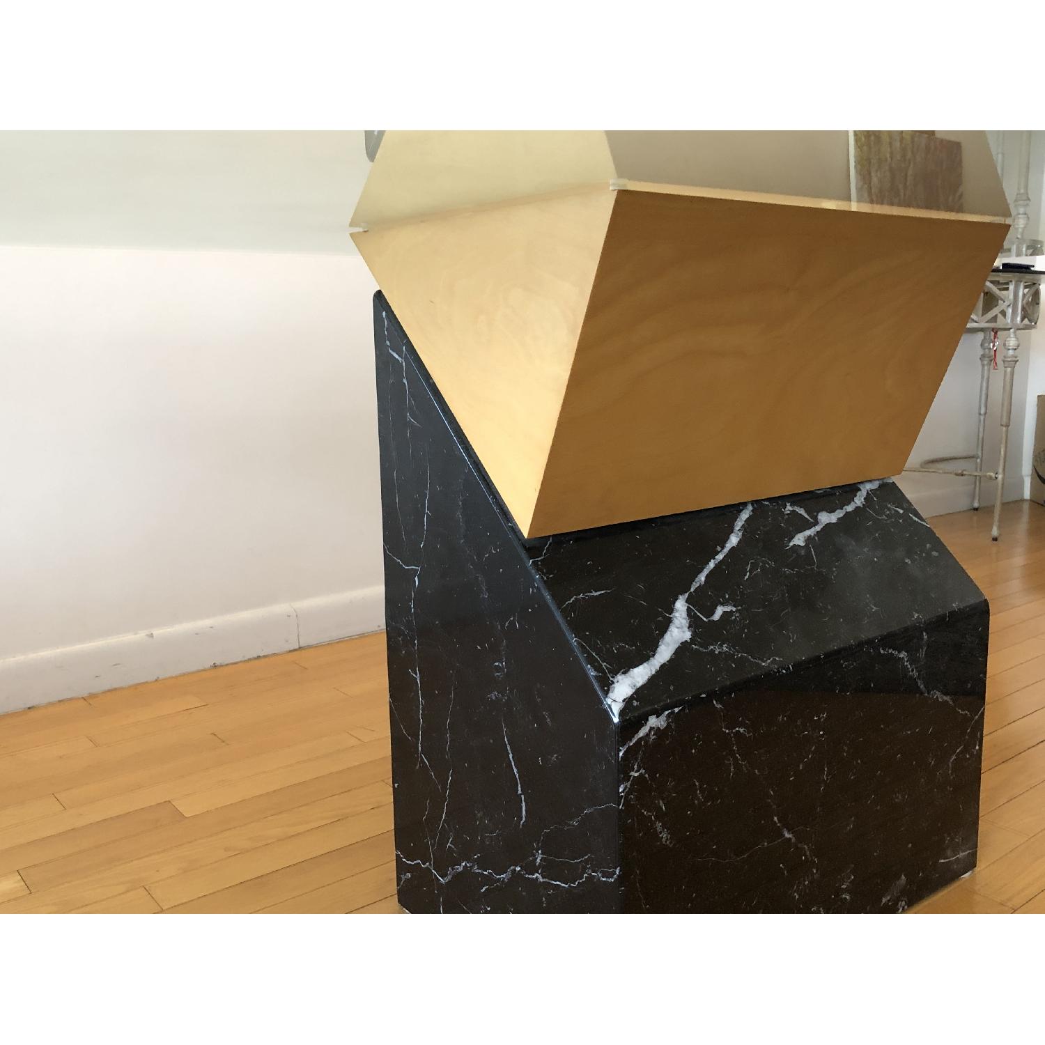 Glass Top Granite Base Dining Table - image-4