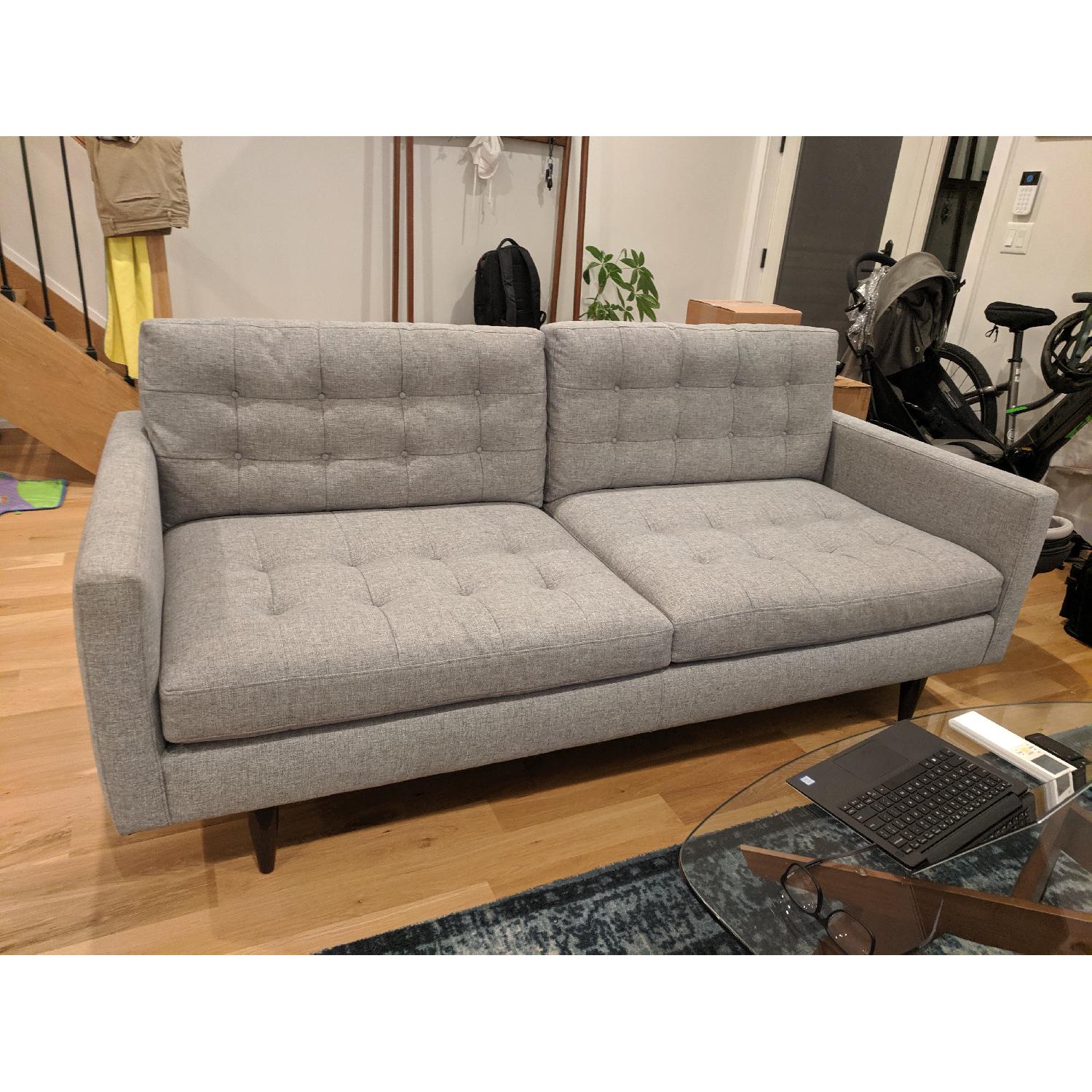 Crate & Barrel Petrie Mid Century Apartment Sofa - image-3