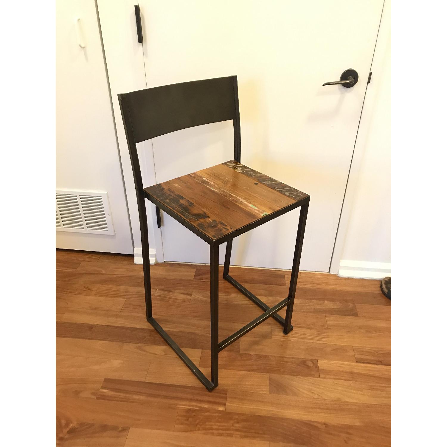 Metal & Wood Bar Stools - image-1