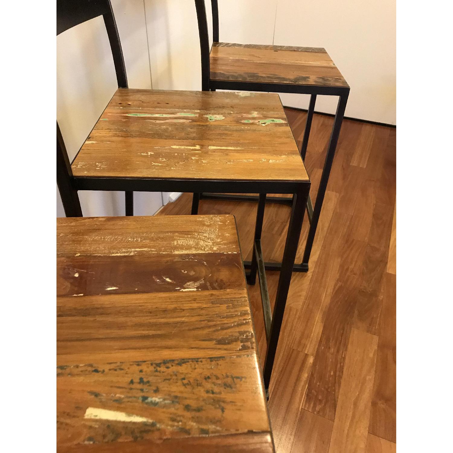 Metal & Wood Bar Stools - image-3