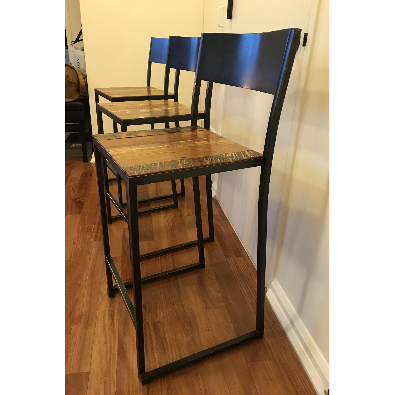 Metal & Wood Bar Stools - image-4