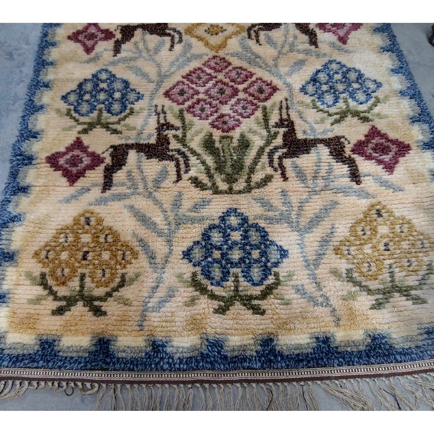 Norwegian Rya Rug Vintage Handmade Scandinavian Rya Rug - AptDeco