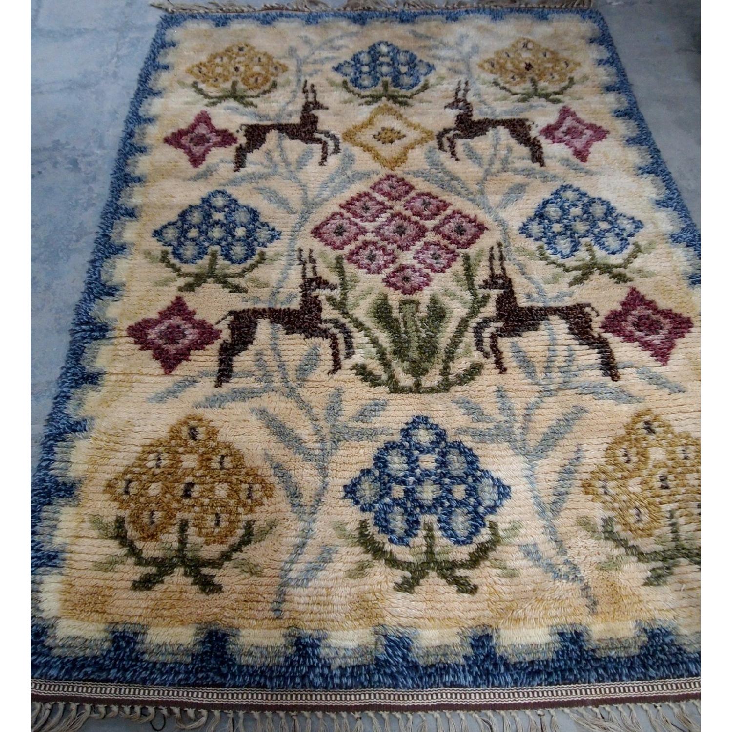Vintage Handmade Scandinavian Rya Rug - AptDeco