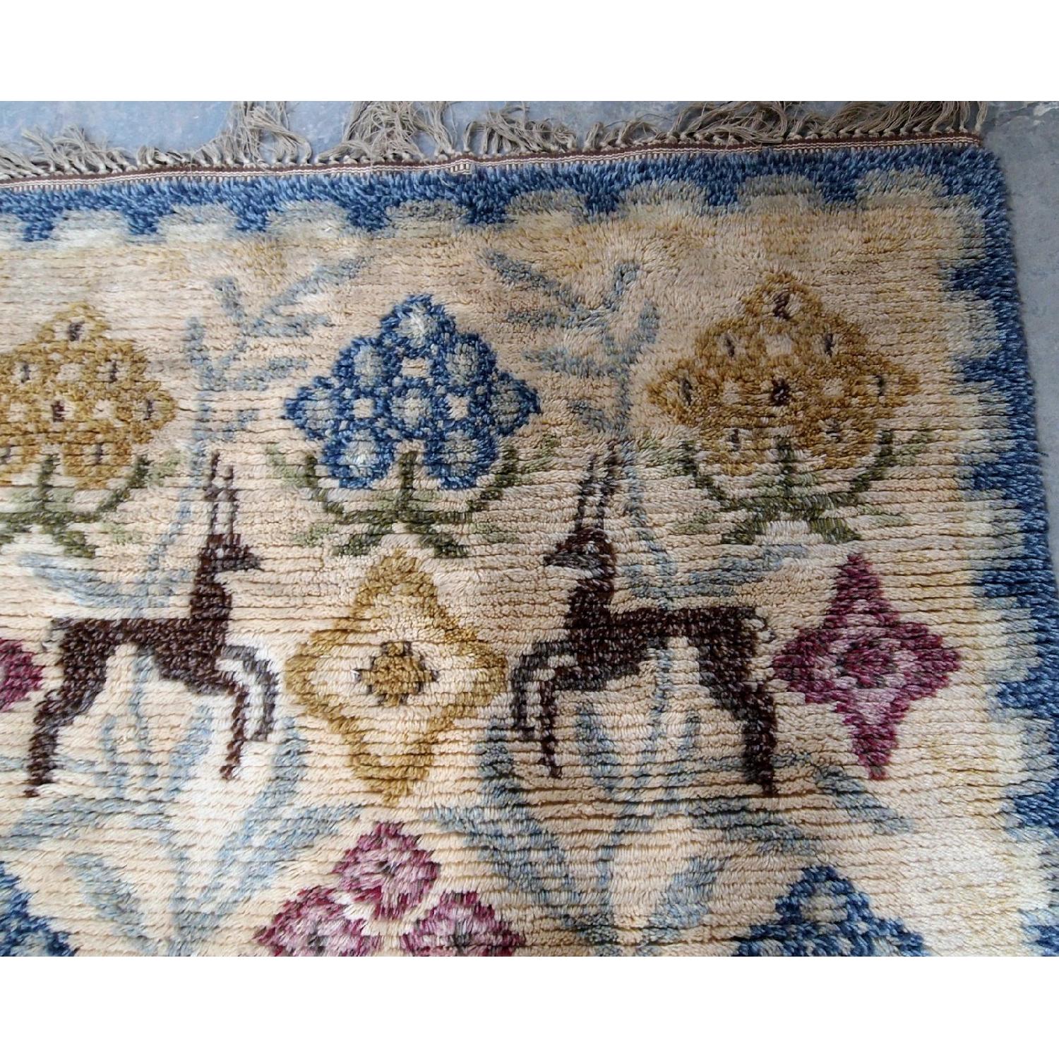 Norwegian Rya Rug Vintage Handmade Scandinavian Rya Rug - AptDeco