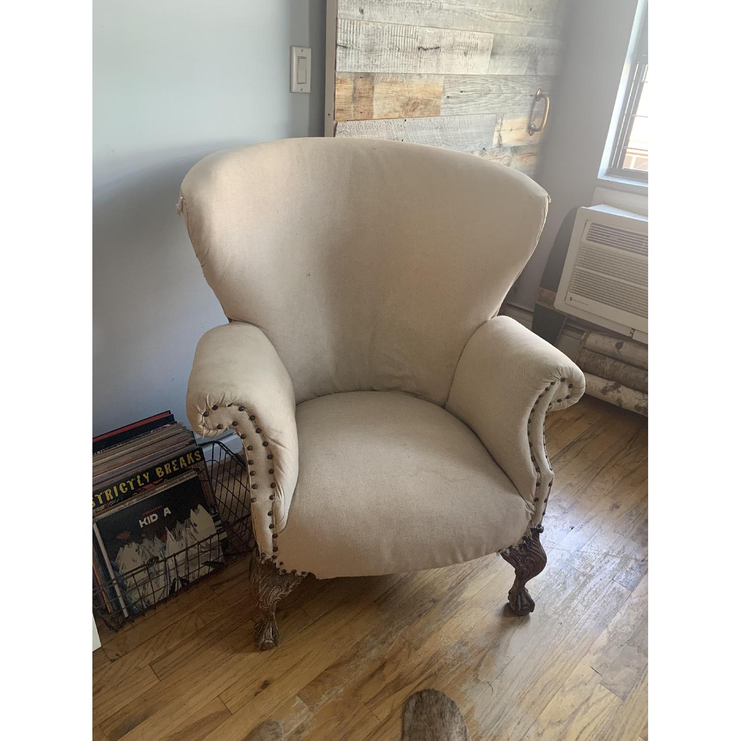 Vintage Reupholstered Queen Anne Chair - image-2