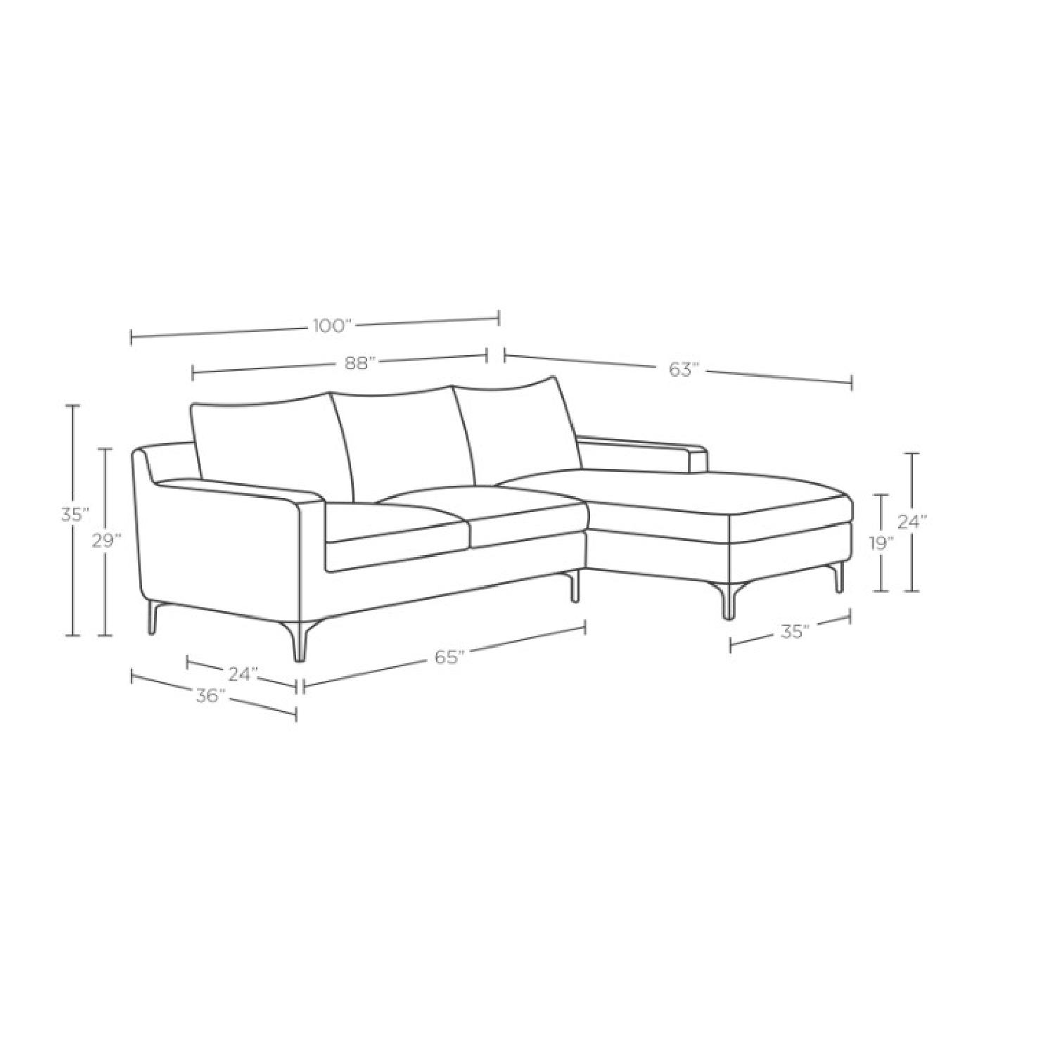 Interior Define Sloan Sectional Sofa w/ Chaise - image-6