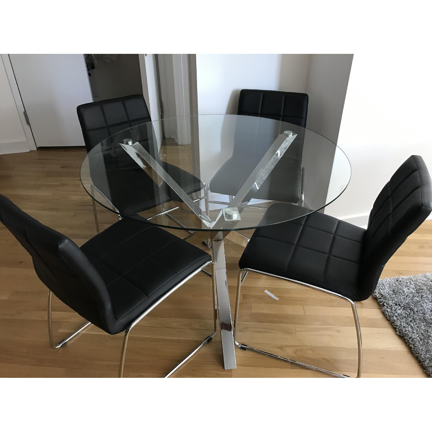 Wade Logan Cova Dining Table w/ 4 Rockaway Chairs - image-2