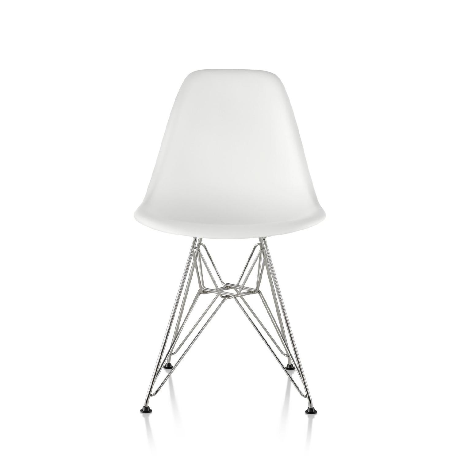 Herman Miller Eames Eiffel White Plastic Chair AptDeco