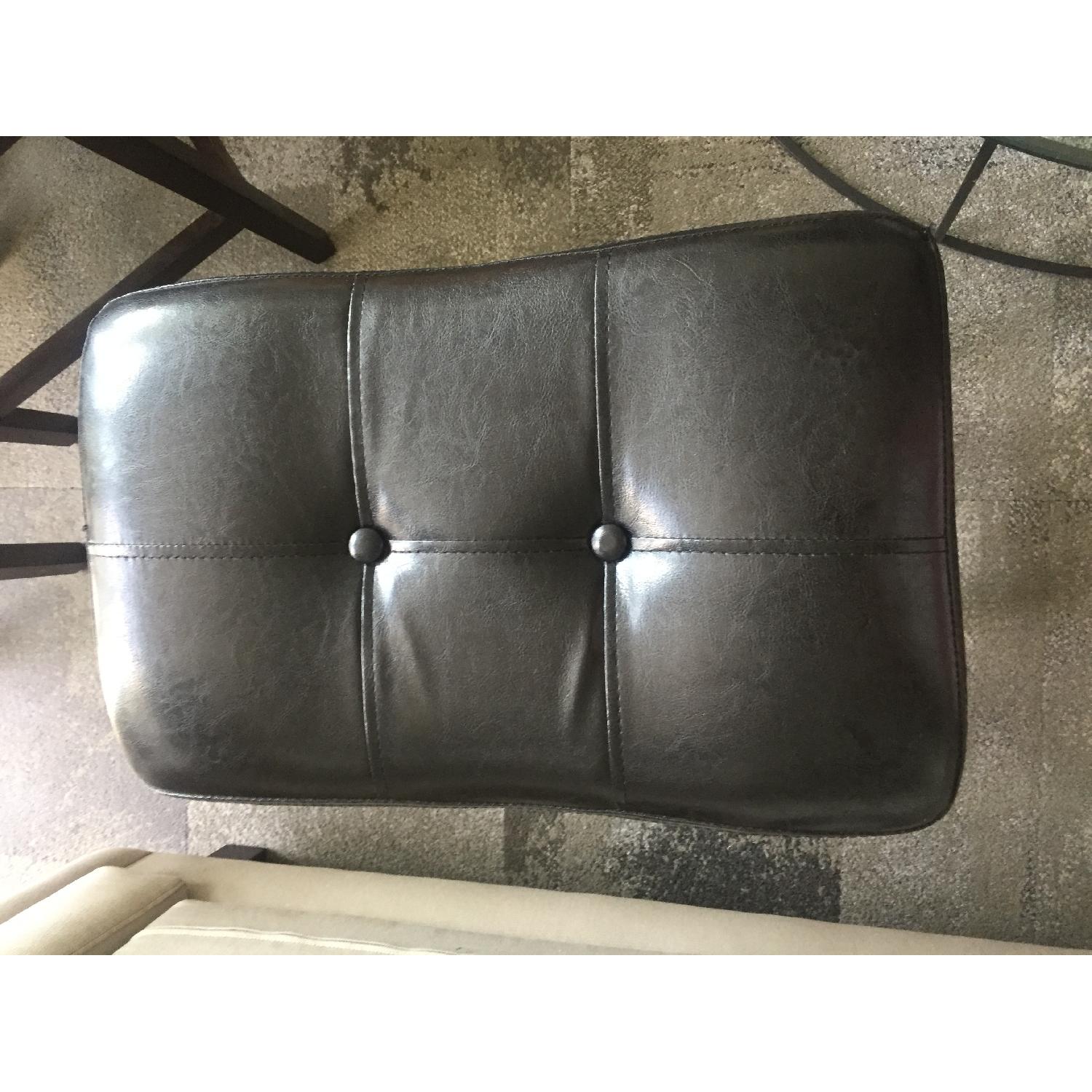 Wood & Faux Leather Breakfast Bar Stools - image-2