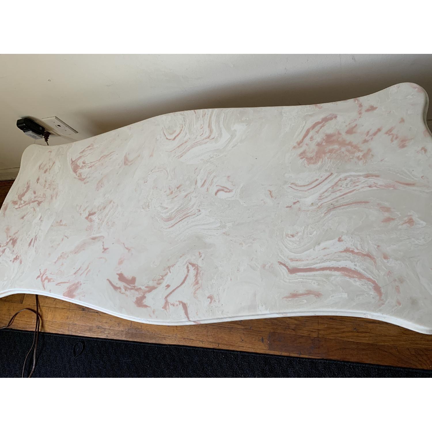Vintage Pink Marble Coffee Table + 2 End Tables - image-9