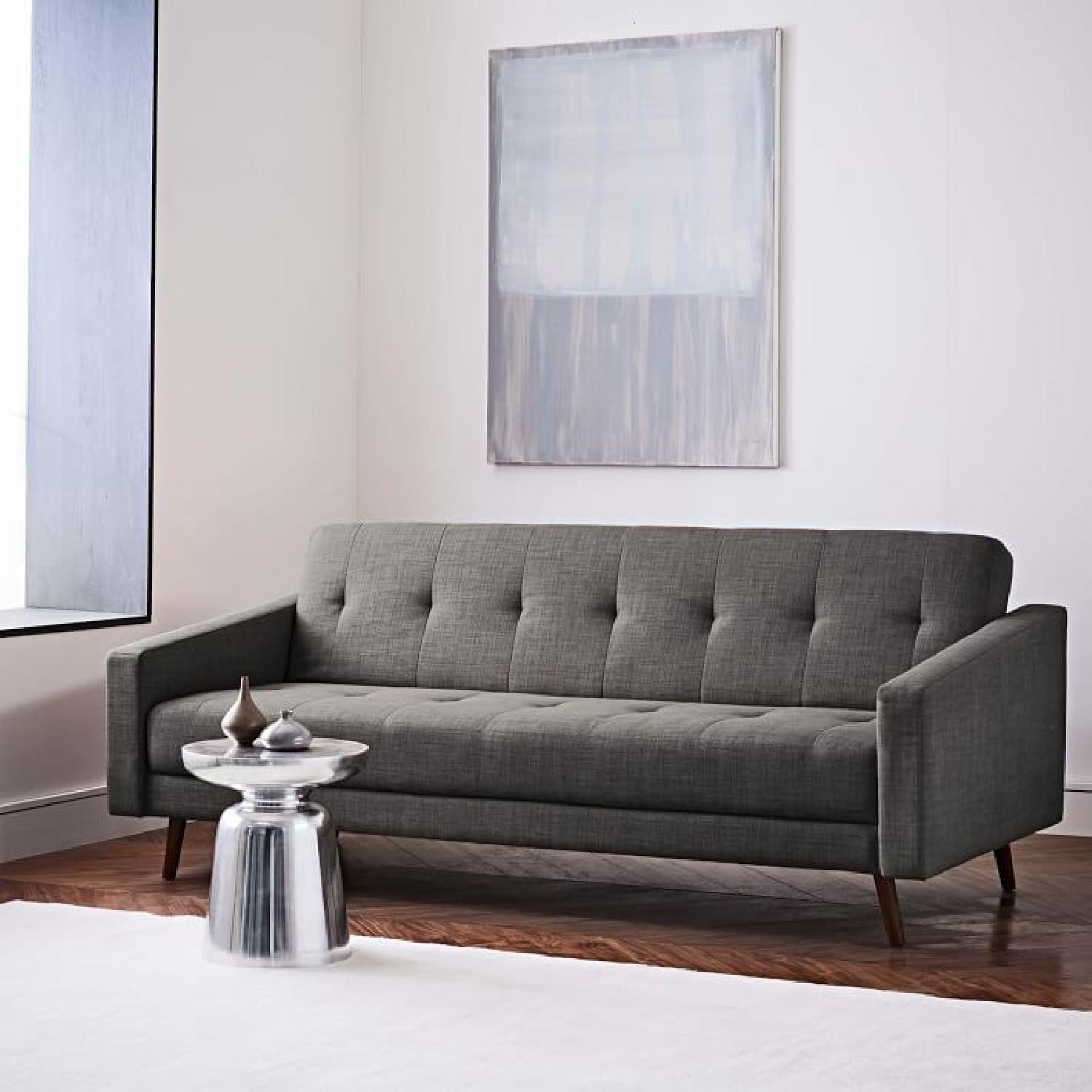 West Elm Kiko Twin Futon Sofa in Tweed Fabric - image-1